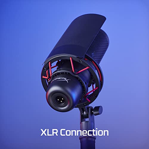 HyperX HX-MICQC-BK - Standalone Mikrofon mit umfangreichen Funktionen für Streamer Gamer