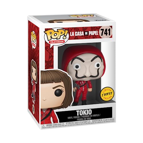 Funko Pop! Vinyl: Television: Money Heist: Tokio mit Mask Chase - Haus des Geldes - Vinyl-Sammelfigur - Geschenkidee - Offizielle Handelswaren - Spielzeug Für Kinder und Erwachsene - TV Fans