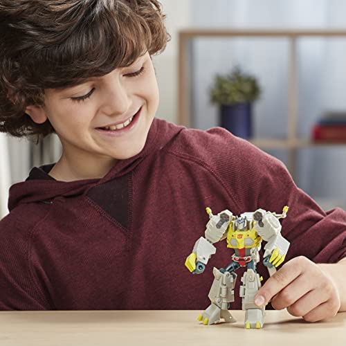 Transformers Bumblebee Cyberverse Adventures Deluxe-Klasse Grimlock Action-Figur, Chomp Jaw Action Attacke, 12,5 cm