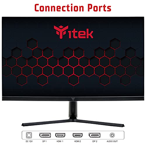 iTek GGF Monitor - 24.5" Flat, FHD 1920x1080, Fast IPS, 280Hz, 16:9, 1ms G2G, Has, 2xHDMI, 2xDP, Speaker, HDR, Adaptive Sync, Schwarz, ITMF24I281FHD