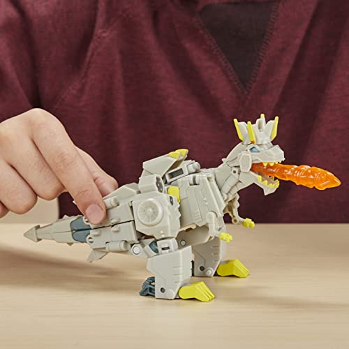 Transformers Bumblebee Cyberverse Adventures Deluxe-Klasse Grimlock Action-Figur, Chomp Jaw Action Attacke, 12,5 cm