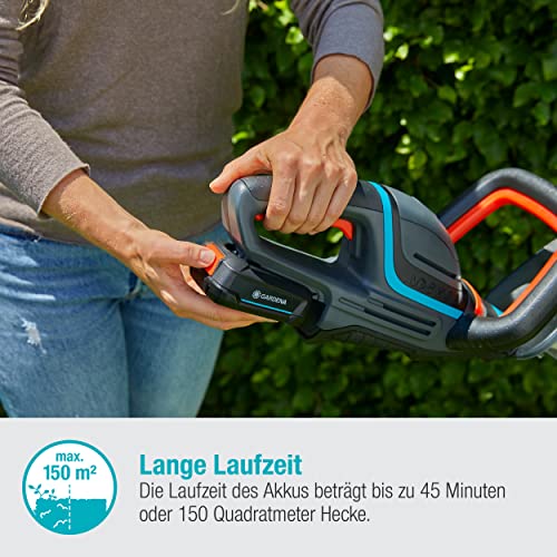 Gardena Akku-Heckenschere ComfortCut 50/18V-P4A Ready-To-Use Set: Heckenschneider mit ergonomischem Griff und Anschlagschutz, geringes Gewicht für bessere Handhabung, inkl. 18V P4A Akku (14730-20)