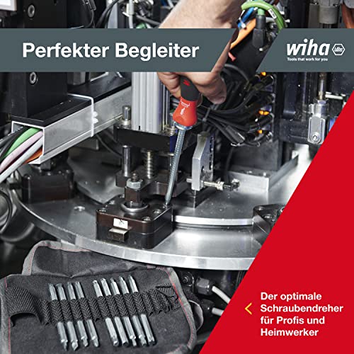 Wiha Schraubendreher mit Wechselklingen Set SYSTEM 4 Schlitz, Phillips, Sechskant , variable Klingenlänge, schnelles Umstecken