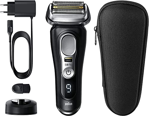 Braun Series 9 Pro+ Elektrorasierer, Reinigungsstation, Wet & Dry, 9560cc, Schwarz