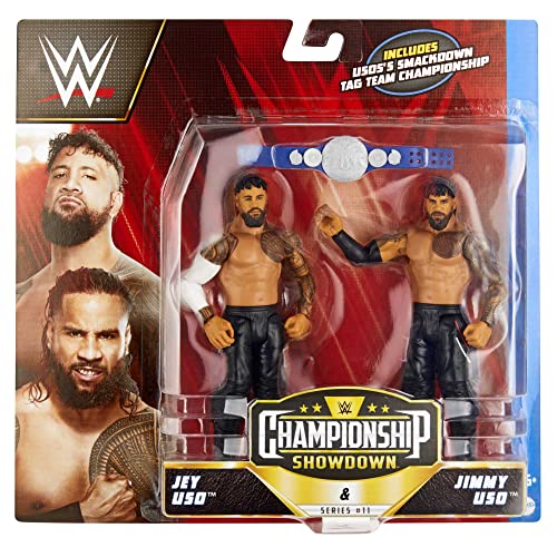 WWE HLL75 - WWE Championship Showdown Actionfiguren im 2er-Pack Big E vs Bobby Lashley, ca. 15 cm, Friday Night Smackdown Battle Pack für Kinder ab 6 Jahren