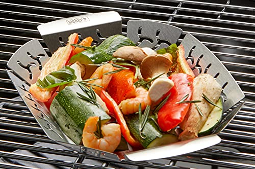 Weber 6677 Premium Grillkorb 19x27 cm, Gemüsekorb
