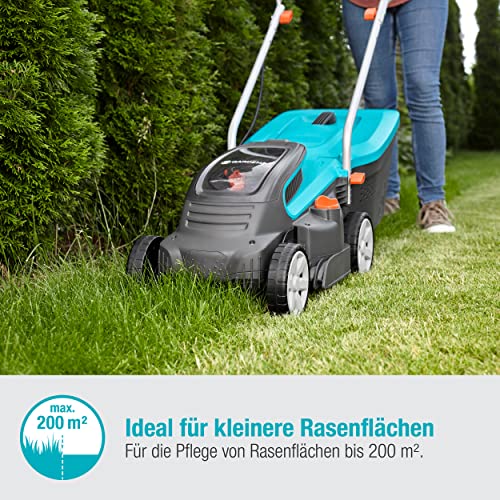 GARDENA Akku-Rasenmäher PowerMax 32/36V P4A Ready-To-Use Set: Rasenmäher bis 200 m², 32 cm Schnittbreite, 30 l Fassungsvolumen, Schnitthöhe 20 - 60 mm, inkl. 2 x 18V P4A Akku (14621-20)