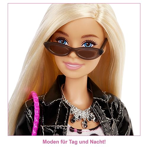Barbie GYN37 - Adventskalender mit einer Barbie Puppe, 24 Überraschungen, Kleidung und Accessoires für Tag und Nacht, ab 3 Jahren