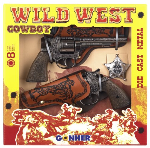 Gonher S.A. – a1302723 – Pistole – Coffret Wild Western aus Metall