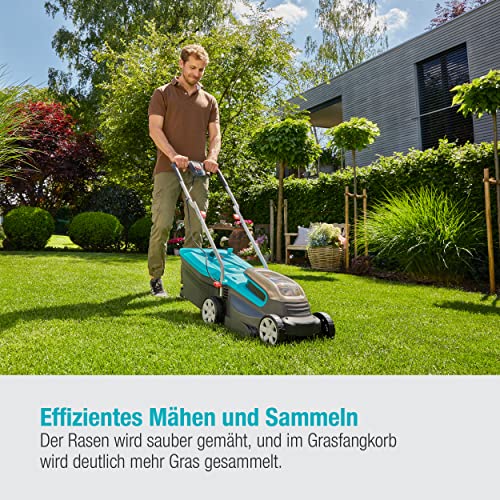 GARDENA Akku-Rasenmäher PowerMax 32/36V P4A Ready-To-Use Set: Rasenmäher bis 200 m², 32 cm Schnittbreite, 30 l Fassungsvolumen, Schnitthöhe 20 - 60 mm, inkl. 2 x 18V P4A Akku (14621-20)