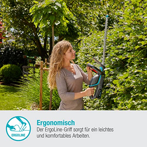 Gardena Akku-Heckenschere ComfortCut 50/18V-P4A Ready-To-Use Set: Heckenschneider mit ergonomischem Griff und Anschlagschutz, geringes Gewicht für bessere Handhabung, inkl. 18V P4A Akku (14730-20)