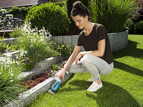 Gardena Akku-Grasschere: Rasenkantenschere mit 8 cm Schnittbreite, Komforthandgriff, Messerwechsel ohne Werkzeug
