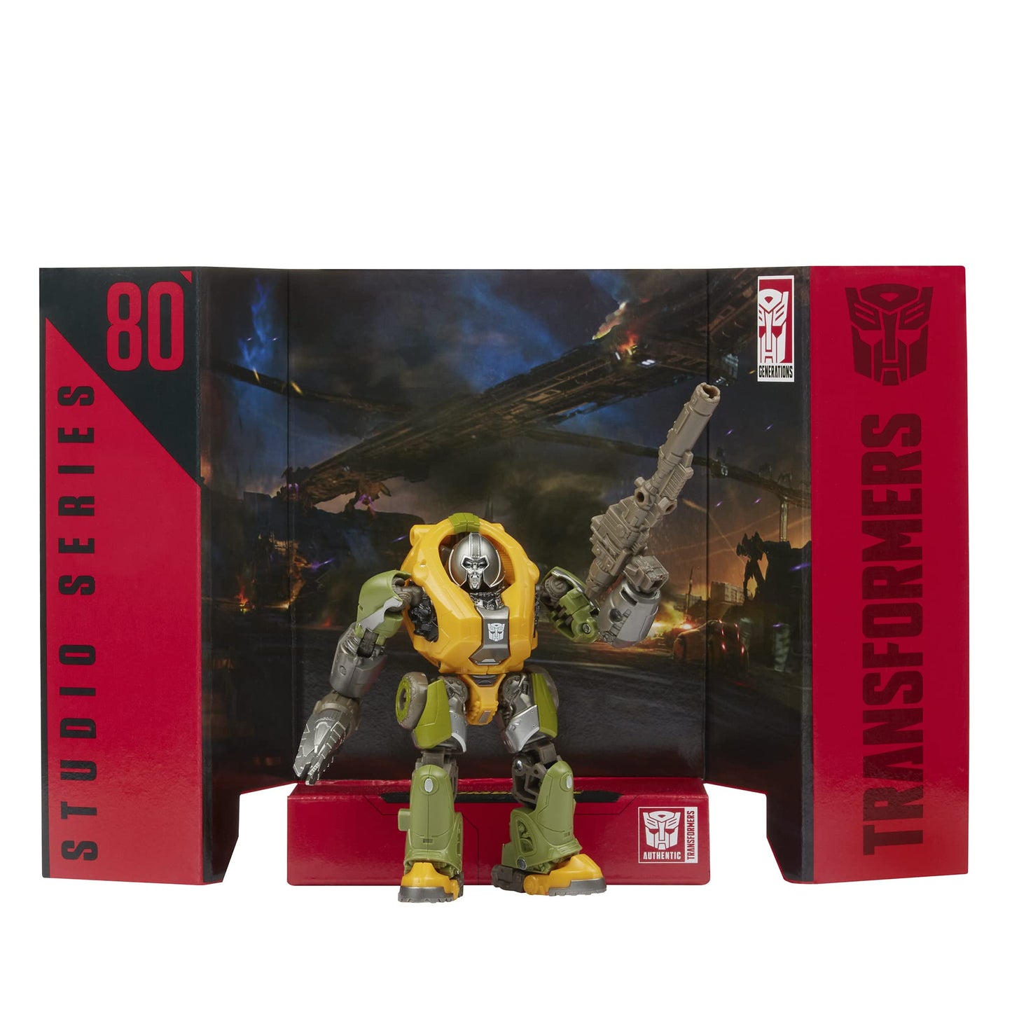 Transformers Toys Studio Serie 80 Deluxe Class Bumblebee Brawn Actionfigur - ab 8 Jahren, 11 cm, Mehrfarbig