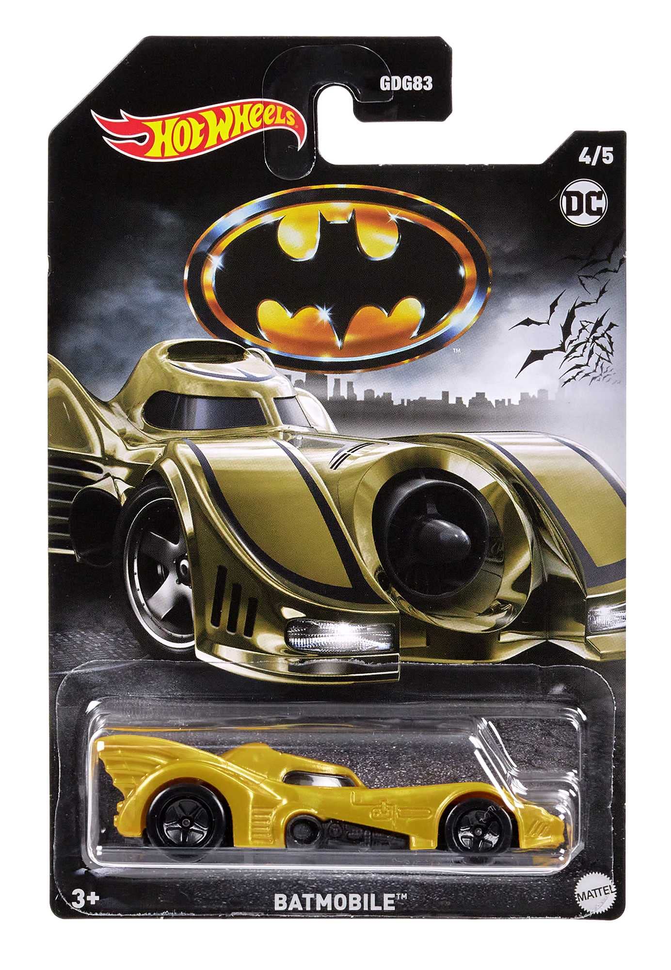 Hot Wheels Batmobil, 1 Spielzeugauto im Maßstab 1:64, DC Batmobil Sammelfahrzeug, Spielzeug für Batman-Fans und Kinder, HMV72
