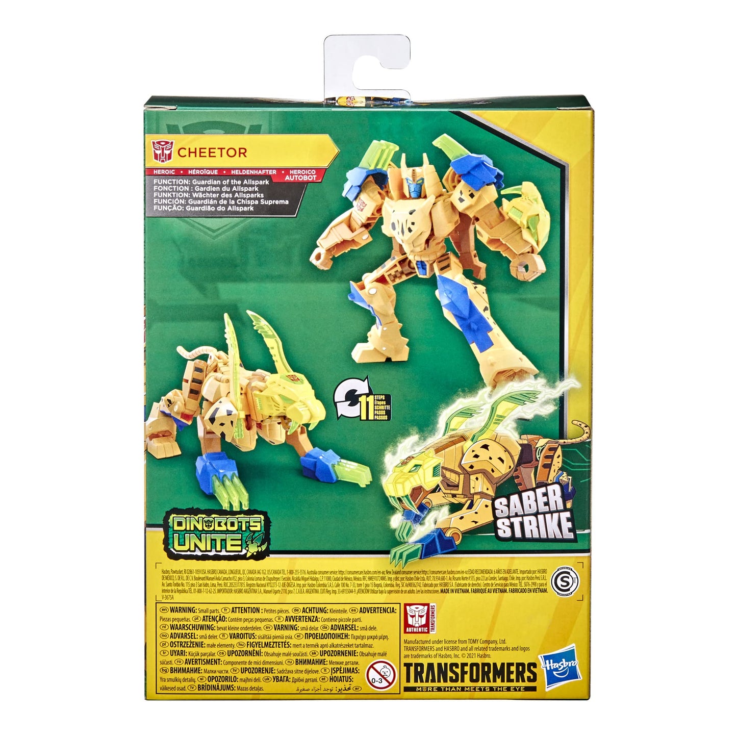 Transformers Bumblebee Cyberverse Adventures Toys Deluxe Class Cheetor Actionfigur, Saber Strike Action Attack, 12,7 cm