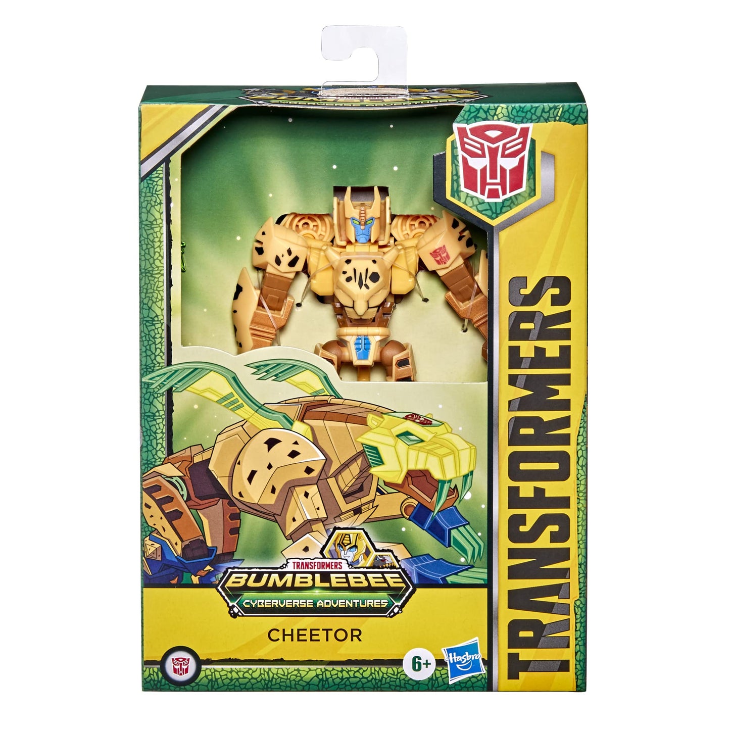 Transformers Bumblebee Cyberverse Adventures Toys Deluxe Class Cheetor Actionfigur, Saber Strike Action Attack, 12,7 cm