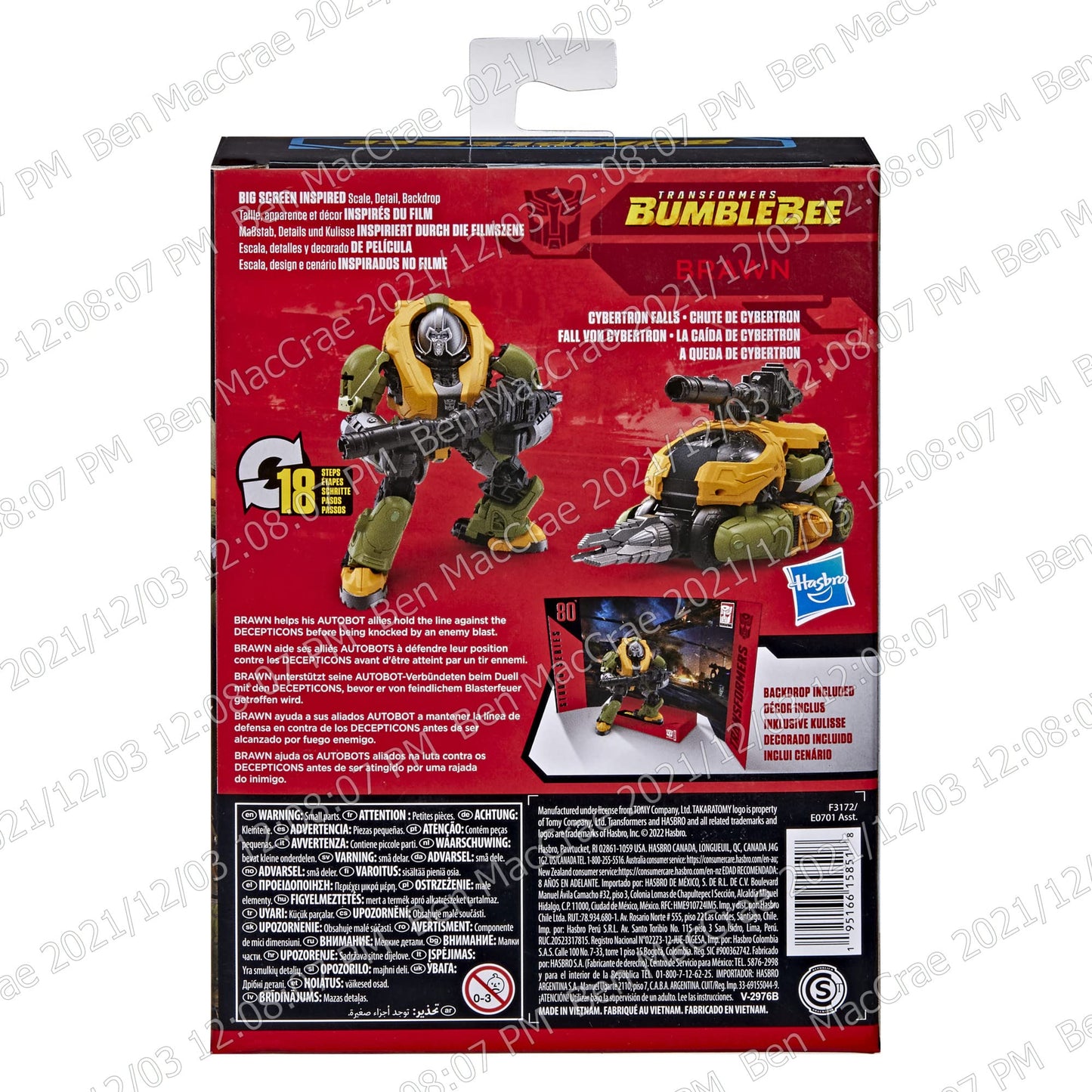 Transformers Toys Studio Serie 80 Deluxe Class Bumblebee Brawn Actionfigur - ab 8 Jahren, 11 cm, Mehrfarbig