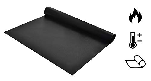 ISO TRADE BBQ Grillmatte Wiederverwendbare Grillfolie für Grillen und Backen Antihaft Hitzebeständig bis zu 260 ° C 1er /3er /5er Set Schwarz 8647