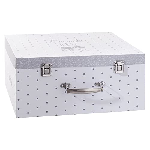 Atmosphera Créateur d'intérieur Set von 3 Koffer, Lagerbehälter - graue Farbe