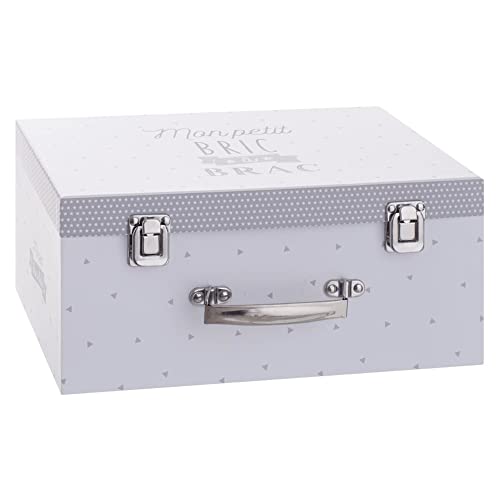 Atmosphera Créateur d'intérieur Set von 3 Koffer, Lagerbehälter - graue Farbe