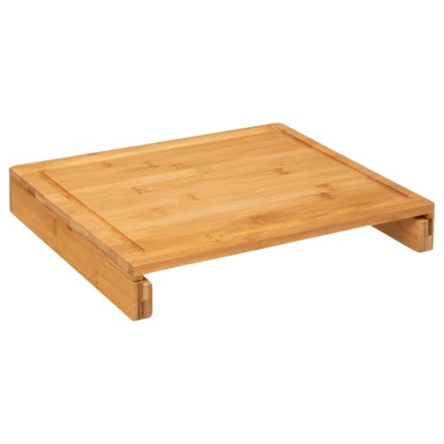 5five - schneidebrett 35x28cm bambus edelstahlschale