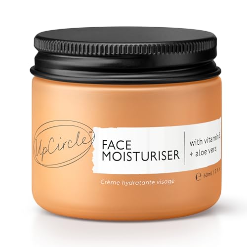 UpCircle Feuchtigkeitspflege für das Gesicht mit Arganpulver 60ml - pflegende Tagescreme - Vitamin E, Aloe Vera, Glycerin, Shea + Kokosnussbutter - natürlich, vegan + tierversuchsfrei