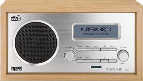 Imperial 22-130-00 Dabman 30 Digitalradio (DAB+/DAB/UKW, Aux In, inkl. Netzteil) braun