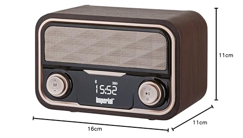 Imperial Nostalgie-Stereo-Lautsprecher/Radio BEATSMAN Retro, UKW, Bluetooth, Akku