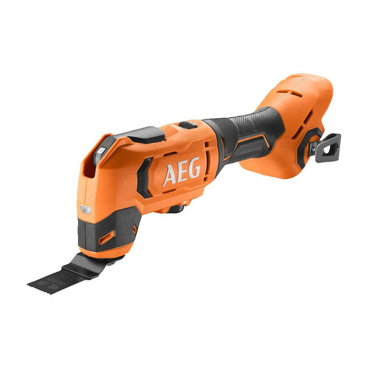 AEG 18 V PRO18V Akku-Multitool BMT18-0 (Oszilationswinkel 3,6°, Schwingzahl 0-20.000 min-1, variable Geschwindigkeitsregulierung, werkzeugloser Klingenwechsel, LED, ohne Akku & Ladegerät im Karton)