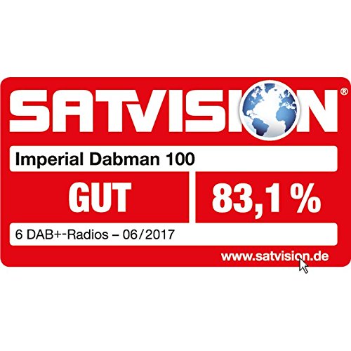 IMPERIAL DABMAN 100 - Digitalradio (Radio, DAB+ / DAB / UKW, Aux In, Holzgehäuse, Wecker, LCD-Display)