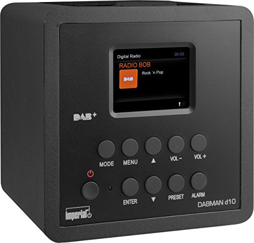 Imperial 22-271-00 d10 DAB+ und UKW Radiowecker (6,1cm TFT Farbdisplay, Snooze-Funktion, SleepTimer, Line-Out, Netzteil) schwarz