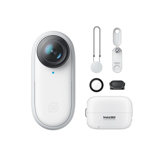 Insta360 GO 2 - Kleine Action-Kamera, wiegt 27 g, wasserdicht, Stabilisierung, POV-Aufnahme, 1/2,3 Zoll Sensor, mit Ladekoffer und tragbarem Kamerazubehör für Reisen, Sport, Vlog