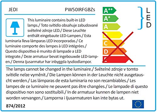iDual-LED-Deckeneinbauleuchte Argon; Warmweiß bis Kaltweiß; Dimmfunktionen; Multicolor-Umgebungs- und Stimmungslicht.
