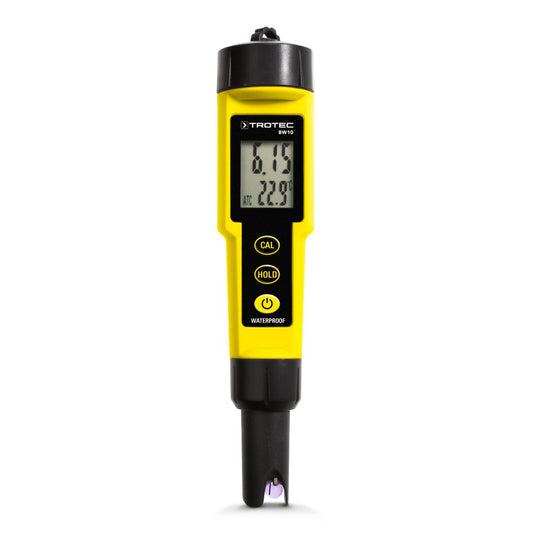 TROTEC pH Wert Messgerät BW10 – Für Aquarium, Teich, Pool – Messbereich 0,00-14,00 pH, Abschaltautomatik, Wassertemperatur