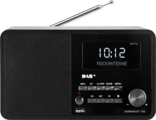 Imperial 22-200-00 DABMAN BT 100 Digitalradio (Holzgehäuse, LCD-Display, DAB+/UKW, RDS, Bluetooth, App Steuerung) schwarz