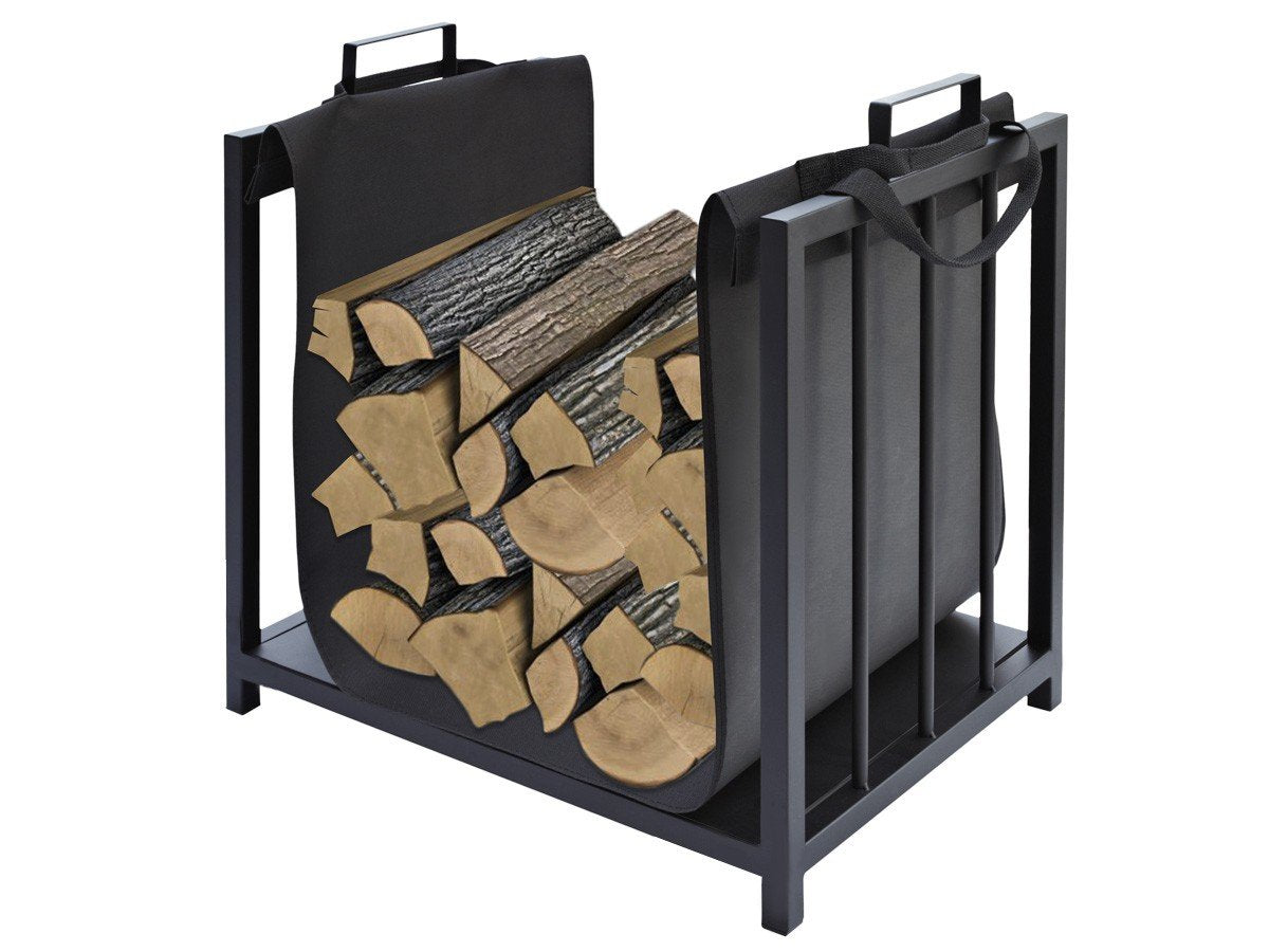 Holzkorb mit Textilüberzug Kaminofen Elegant Modern Praktisch Einfache Lagerung 4164