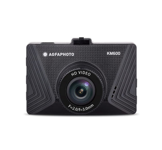 AgfaPhoto Realimove KM600 HD Dashcam | Auto Kamera mit 2“ LCD Bildschirm & 120 Degree-Weitwinkel Objektiv | Mit G-Sensor, Loopaufnahme, Parkmodus & Bewegungserkennung, KM600BK