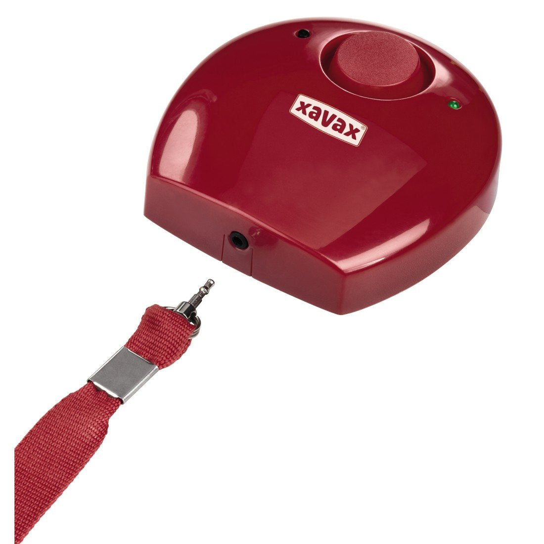 Xavax Mobile Alarmanlage (Alarmsirene für zuhause und unterwegs, mit Umhängeschlaufe und Wandhalterung, extra laut, 118 dB)