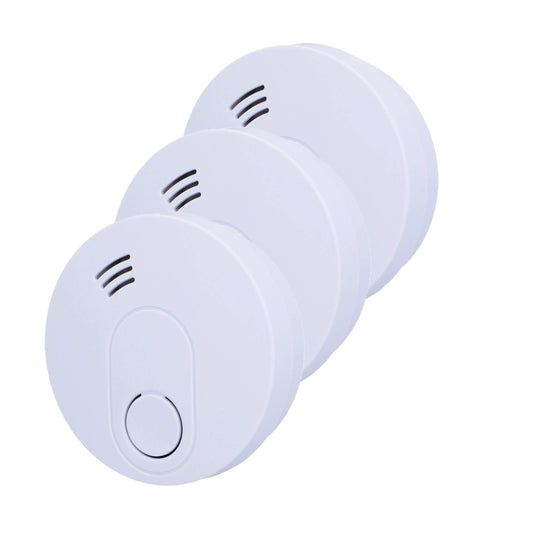 Unitec Rauchwarnmelder, Feuermelder, Q-Label, VDs 3131, DIN EN 14604, TÜV, 10 Jahres Batterie, 3er Pack