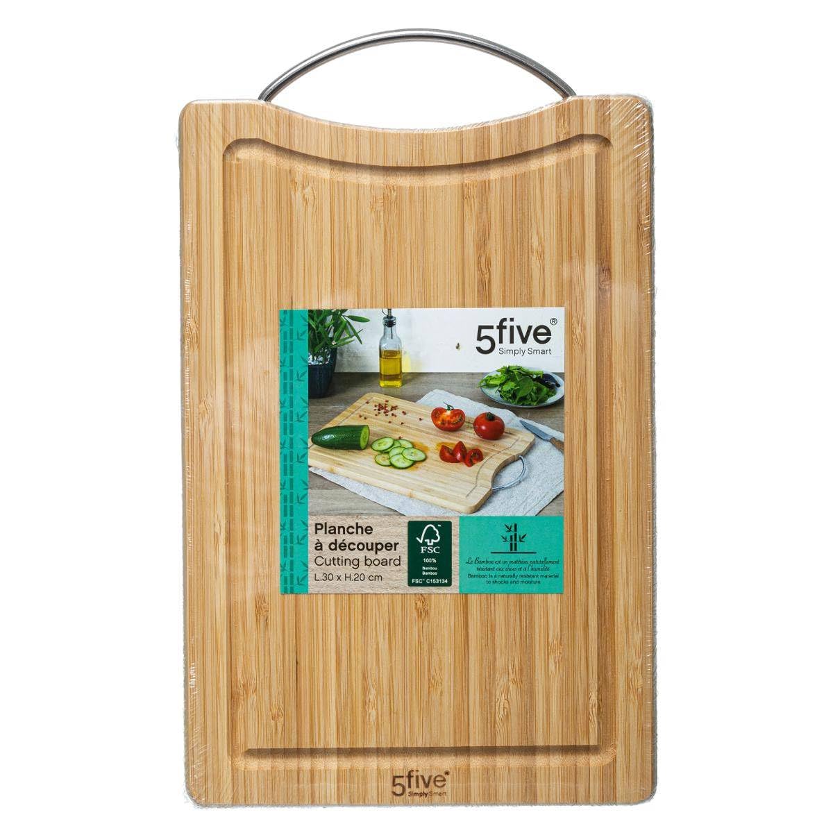 5five - schneidebrett 20x30cm bambus