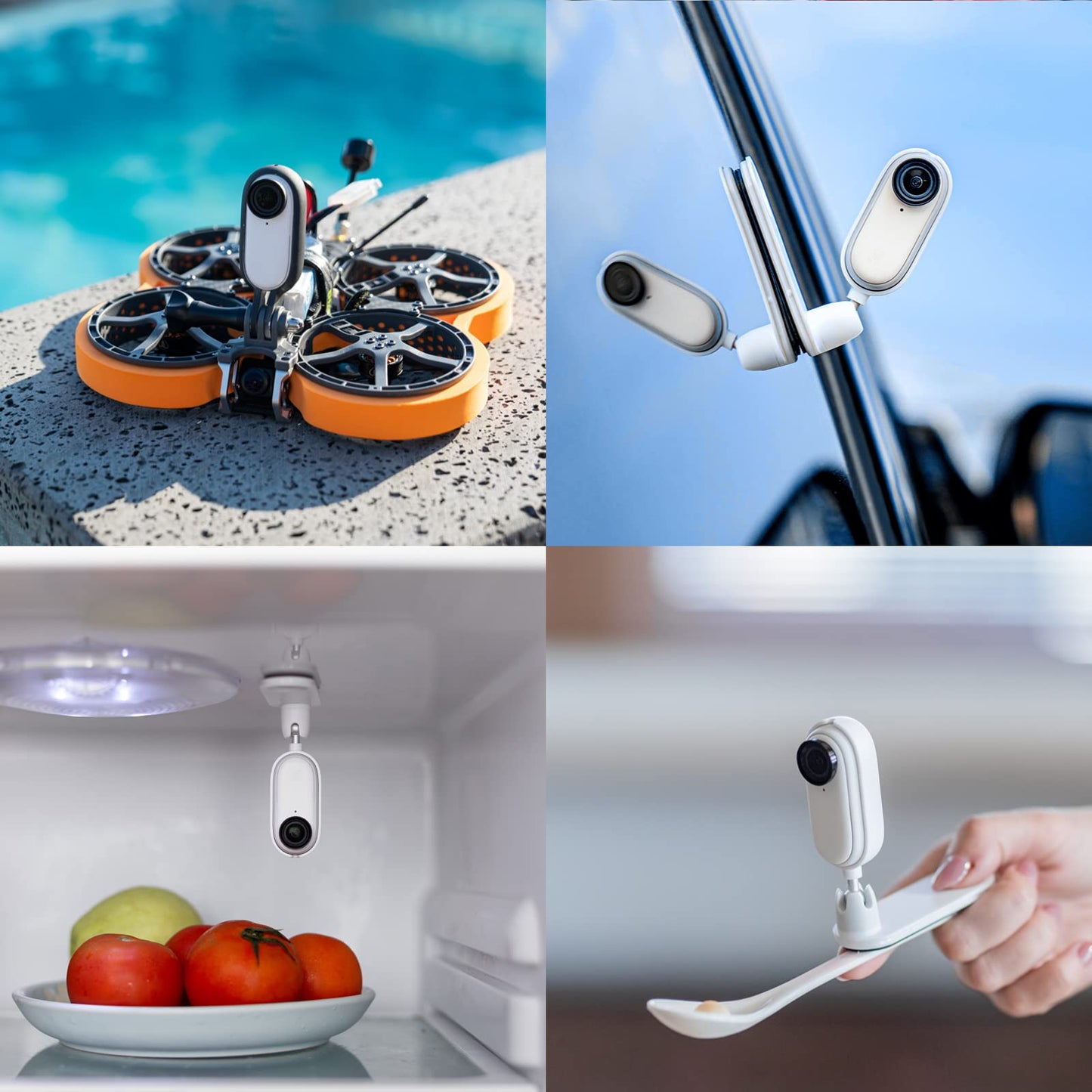 Insta360 GO 2 - Kleine Action-Kamera, wiegt 27 g, wasserdicht, Stabilisierung, POV-Aufnahme, 1/2,3 Zoll Sensor, mit Ladekoffer und tragbarem Kamerazubehör für Reisen, Sport, Vlog