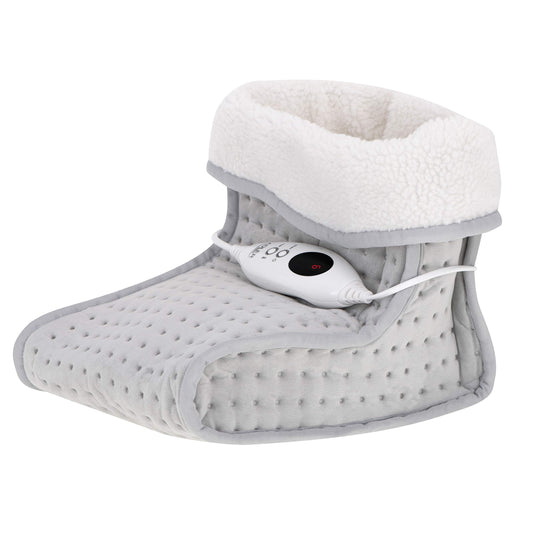 ADLER AD 7432 Cosy Fußwärmer, Elektrische Fußheizung, 6 Temperaturstufen, Abschaltautomatik, Waschbar, Bis zu Größe 46, Grau, 100W