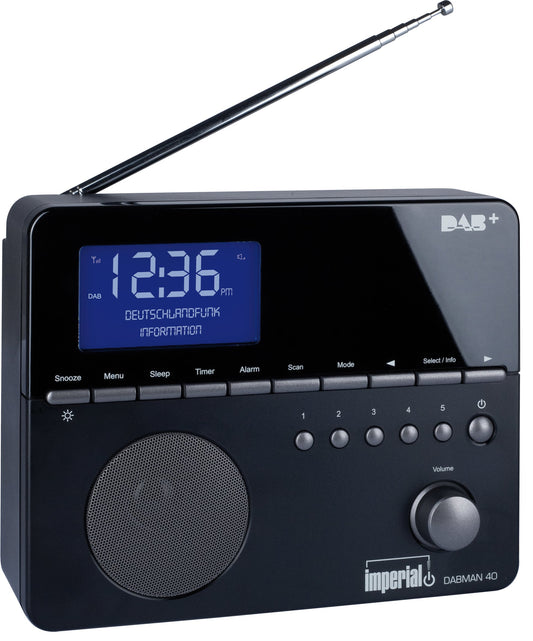 Imperial DABMAN 40 portables Digitalradio (DAB+/DAB/UKW, inkl. Netzteil) schwarz
