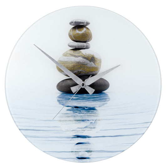 WENKO 21358100 Wanduhr Meditation - Gehärtetes Glas, 37 x 3 x 37 cm