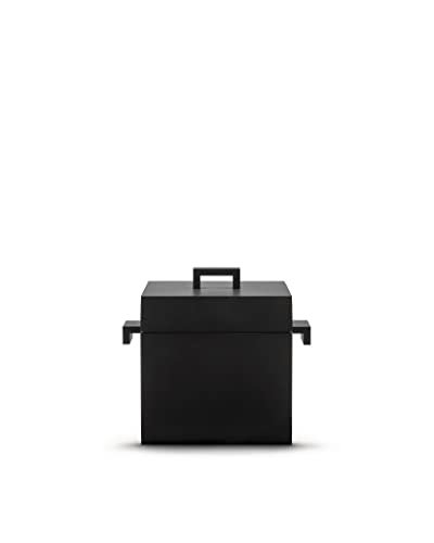 Alessi AR03 Cocotte aus Gußaluminium mit Antihaftbeschichtung, schwarz. Magnetboden aus Stahl für Induktionsherde geeignet 100 Values Collection, Steel