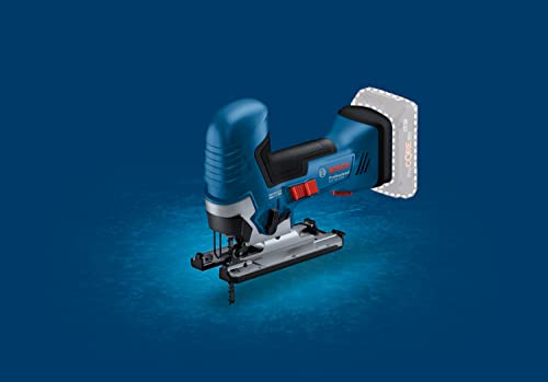 Bosch Professional 18V System Akku-Stichsäge GST 18V-125 S (ideal für Kurven- und Abschnitte, SDS-Sägeblatthalter, inkl. 1x Stichsägeblatt, Absaug-Set)