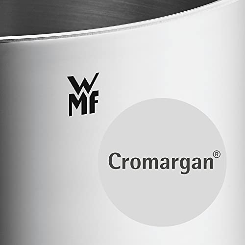 WMF Quality One Topfset Induktion 5-teilig, Kochtopf Set mit Glasdeckel, Cromargan Edelstahl poliert, Induktions Töpfe Set unbeschichtet, Dampföffnung