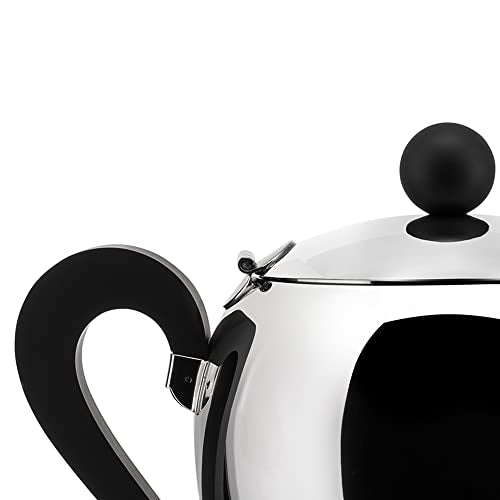 Alessi CA12/8 Bombé Teekanne aus Edelstahl 18/10 , 4.5 x 14.8 x 6.1 cm