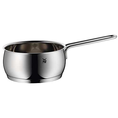 WMF Quality One Topfset Induktion 5-teilig, Kochtopf Set mit Glasdeckel, Cromargan Edelstahl poliert, Induktions Töpfe Set unbeschichtet, Dampföffnung