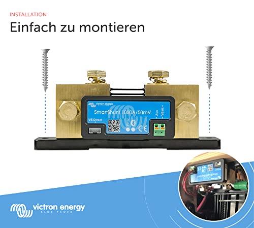 Victron Smartshunt Batteriemonitor Bluetooth ohne Display Batteriewächter VE.Direct